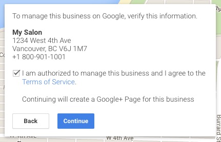 I am authorized to manage this business in Google