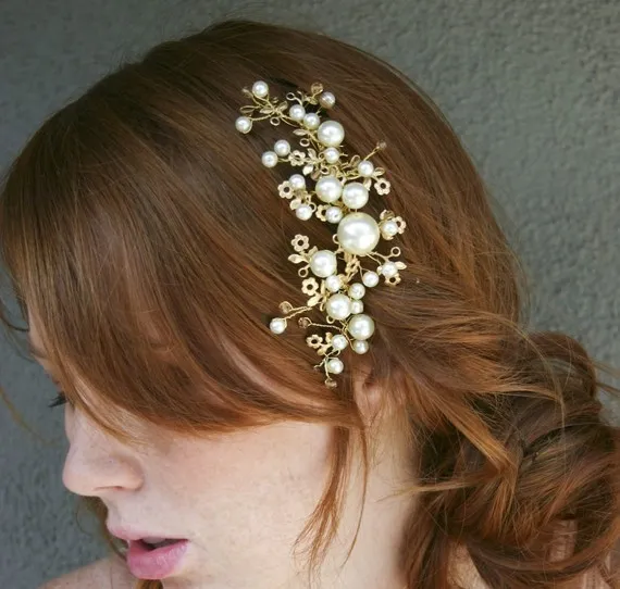 pearl hair comb