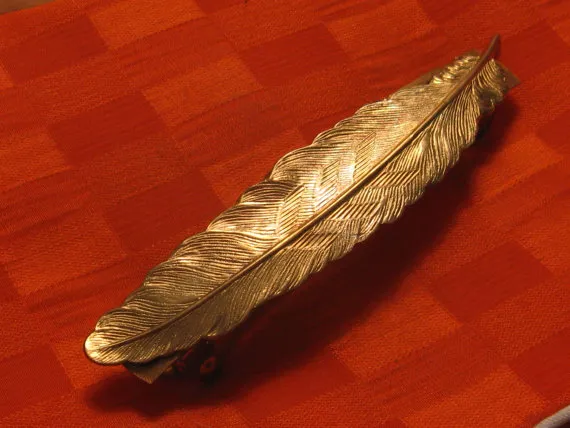 feather barrette