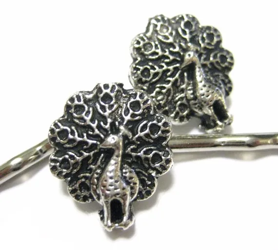 peacock bobby pins