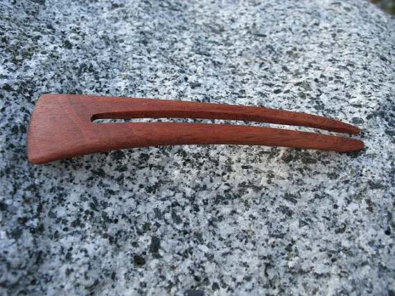 wood hair fork