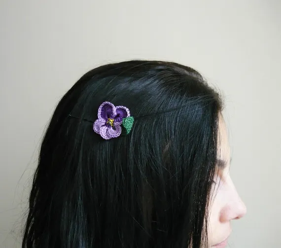 purple hair pin