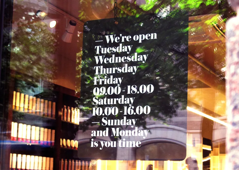 open sign