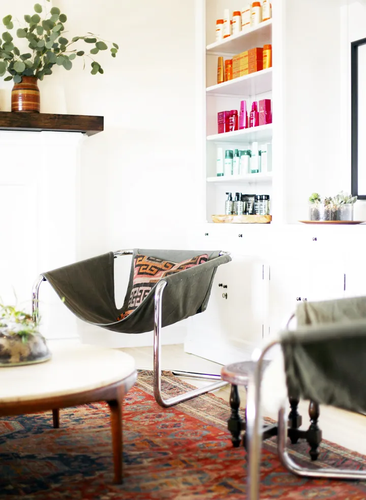 wait room with products