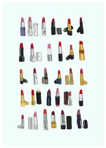 30 lipsticks illustration