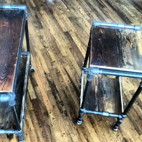 industrial salon carts from vonsauce.com