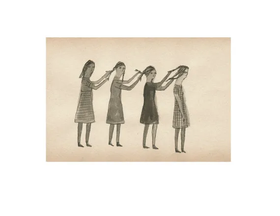 Hairbraiding illustration print