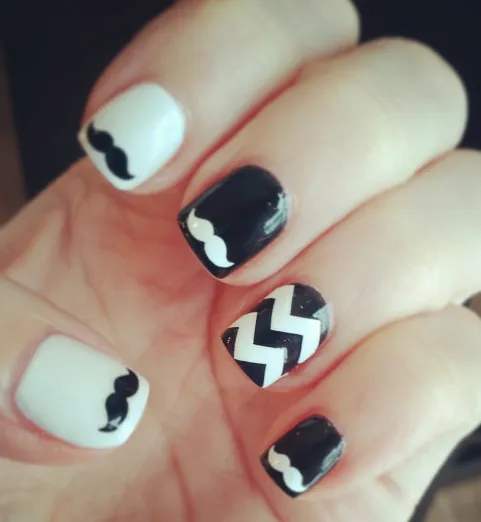Mustache Nail Decals