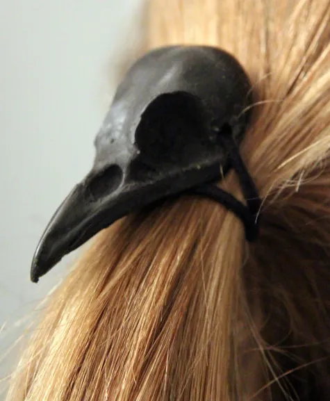 Crow Skull Hair Tie