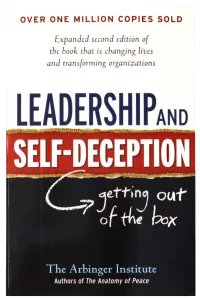 Leadership and self deception - getting out of the box